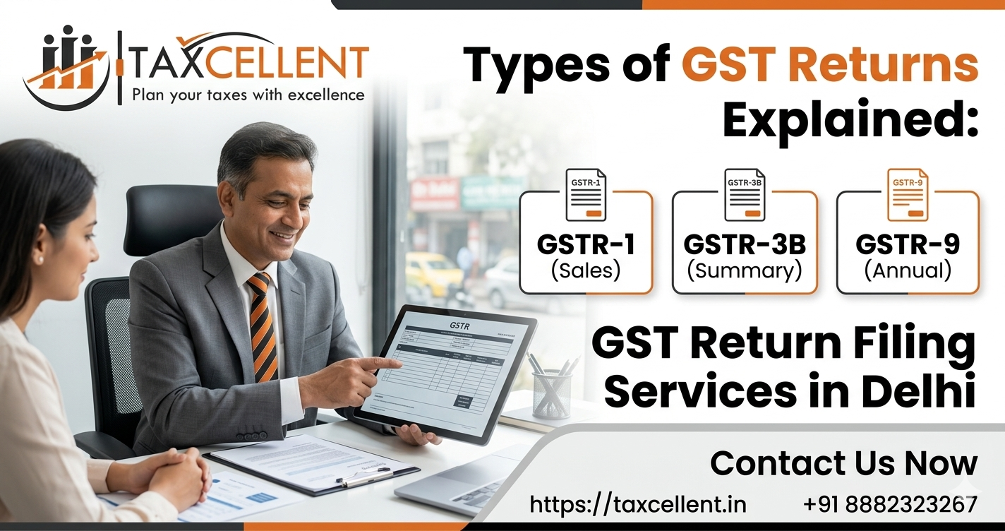 Types of GST Returns Explained: GSTR-1, GSTR-3B, GSTR-9 in Delhi