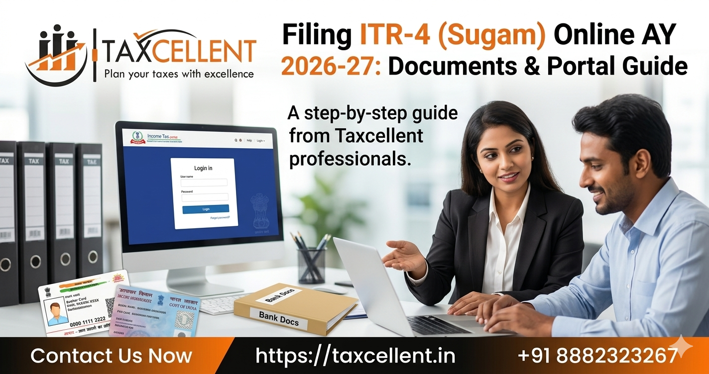 Filing ITR-4 (Sugam) Online AY 2026-27 Documents & Portal Guide